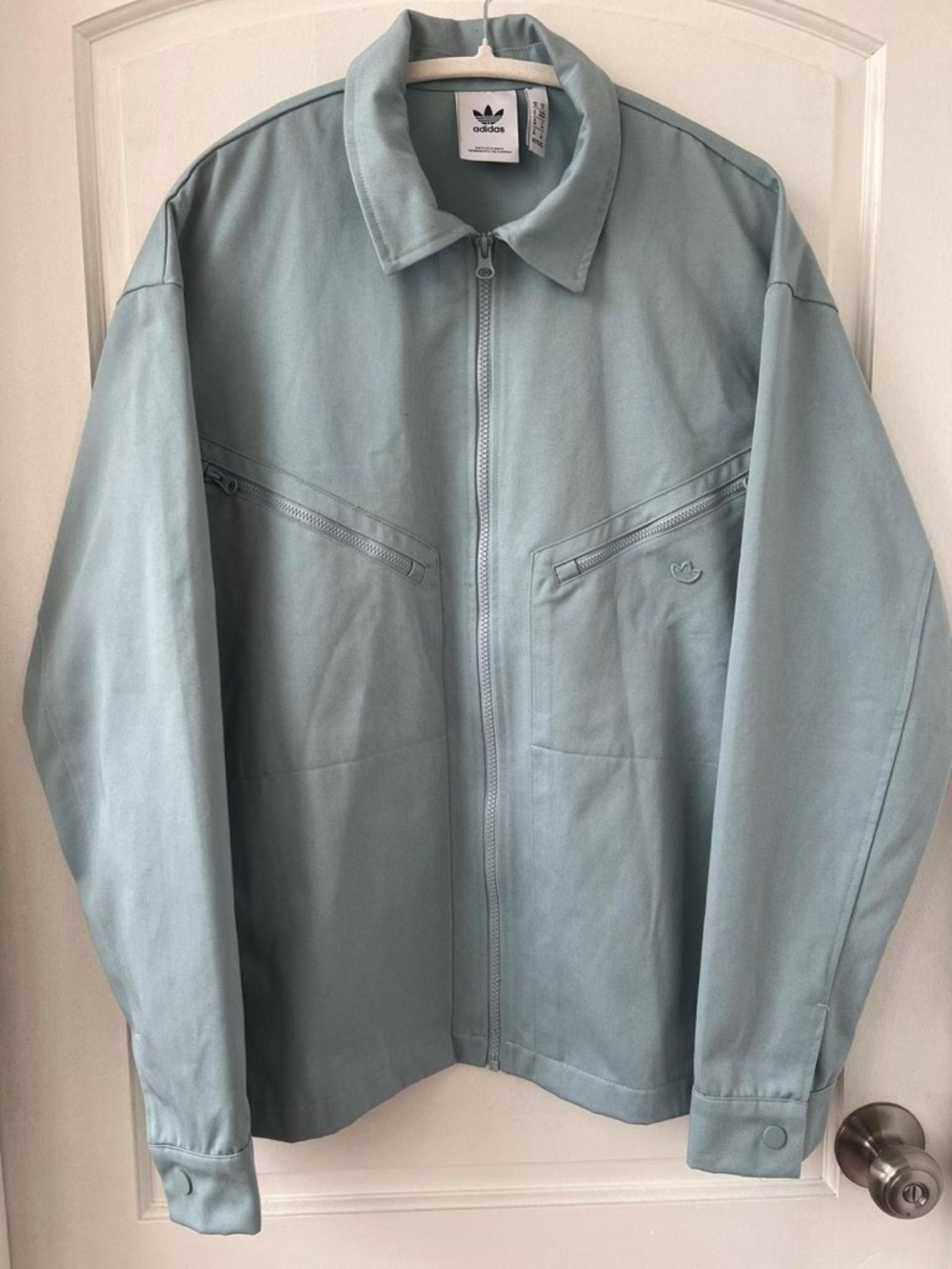adidas Pale Blue Lightweight Zip Jacket